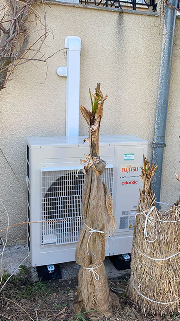 Pose d’une pompe à chaleur air / eau à Pibrac